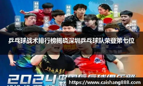 乒乓球战术排行榜揭晓深圳乒乓球队荣登第七位